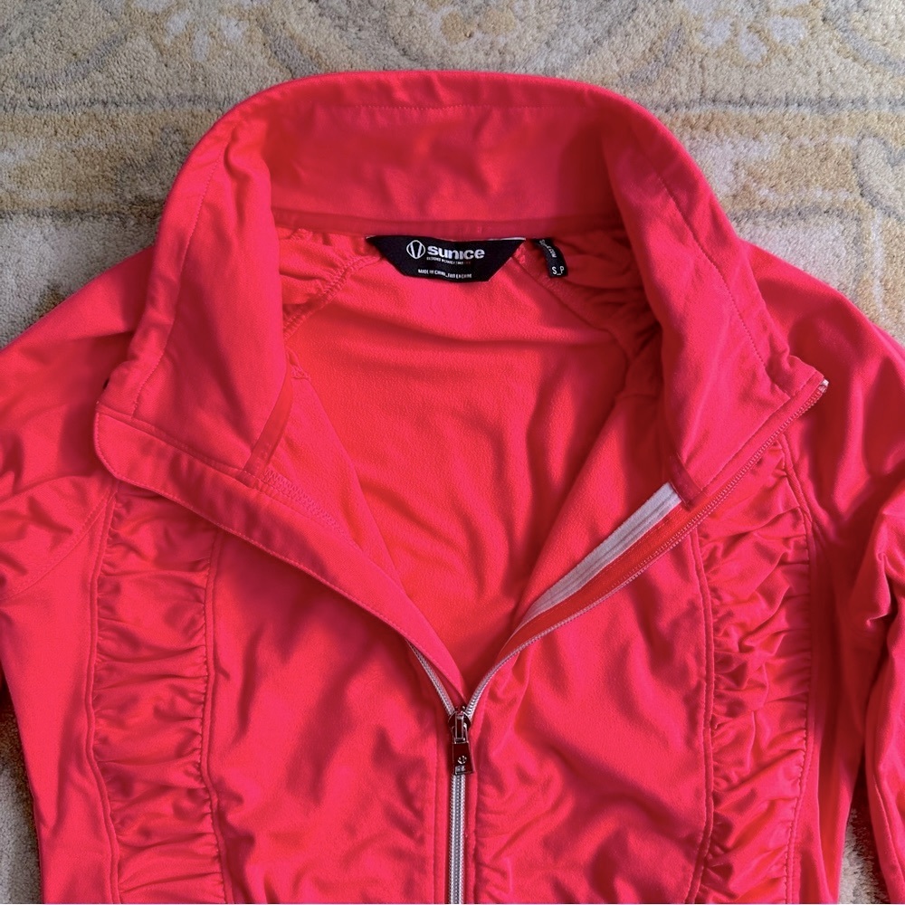 Sunice Neon Pink Ruched Jacket Small - Picture 7 of 13